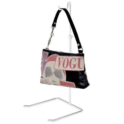 Présentoir réglable porte sac 1 bras H 38 à 68 cm métal chromé - Présentoir sac à main - Présentoirs sacs et portefeuilles-2