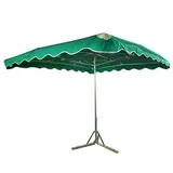Parasol professionnel de marché télescopique - Parasol forain - Vert - 400 x 300 cm - armature alu, toile + housse