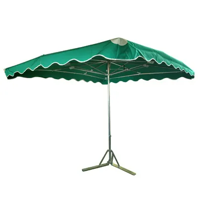 Parasol professionnel de marché télescopique - Parasol forain - Vert - 400 x 300 cm - armature alu, toile + housse - Parasols de marché, Parasols forains