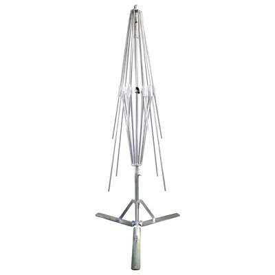 Parasol professionnel de marché télescopique - Parasol forain - Vert - 400 x 300 cm - armature alu, toile + housse - Parasols de marché, Parasols forains-3
