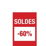 Affiche Soldes -60% 14,8 x 21 cm - Affiche promo - Paquet de 10 - Affiches Soldes, Panneau soldes