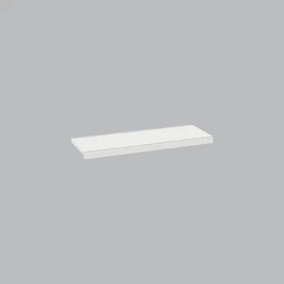 Tablette tôle monobloc - Ligne Store blanc pas de 25 mm