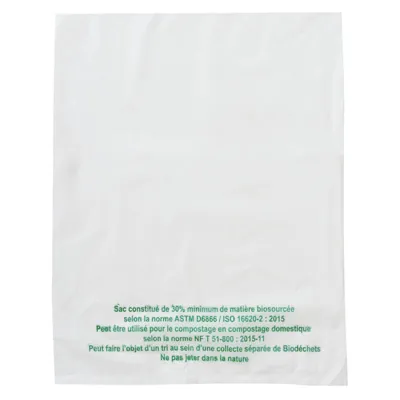 Sac liassé biosourcé et biodégradable transparent 17 x 22 cm 13 µ - Liasse de 500 sacs - Sacs plastique biodégradables-2