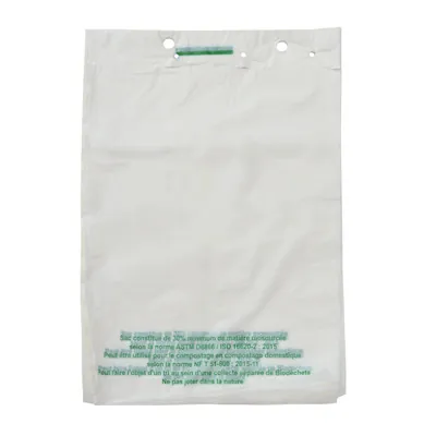 Sac liassé biosourcé et biodégradable transparent 23 x 31 cm 13 µ - Liasse de 500 sacs - Sacs plastique biodégradables