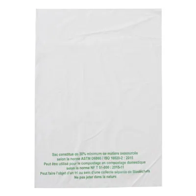 Sac liassé biosourcé et biodégradable transparent 23 x 31 cm 13 µ - Liasse de 500 sacs - Sacs plastique biodégradables-2