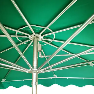 Parasol professionnel de marché télescopique - Parasol forain - Vert - 300 x 250 cm - armature alu, toile + housse - Parasols de marché, Parasols forains-2