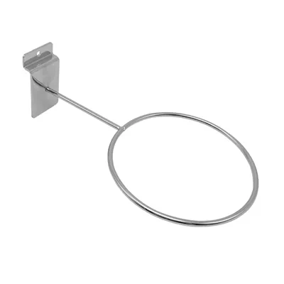 Support ballon pour panneau rainuré ø 15 x L 20 cm métal chromé - Porte ballon pour panneau rainuré - Supports lunettes, Présentoirs casquettes et Supports divers