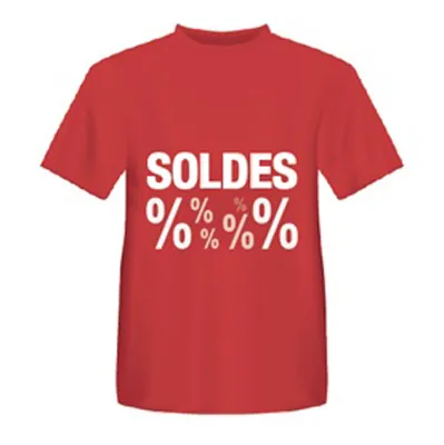 T-shirt Soldes pour mannequin vitrine rouge / blanc - T-shirts imprimés pour mannequin vitrine