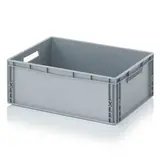 Bac gerbable - Bac Europe 35L 60 x 40 x 17 cm parois pleines poignées ouvertes polypropylène gris - Bacs plastique à parois et fond pleins