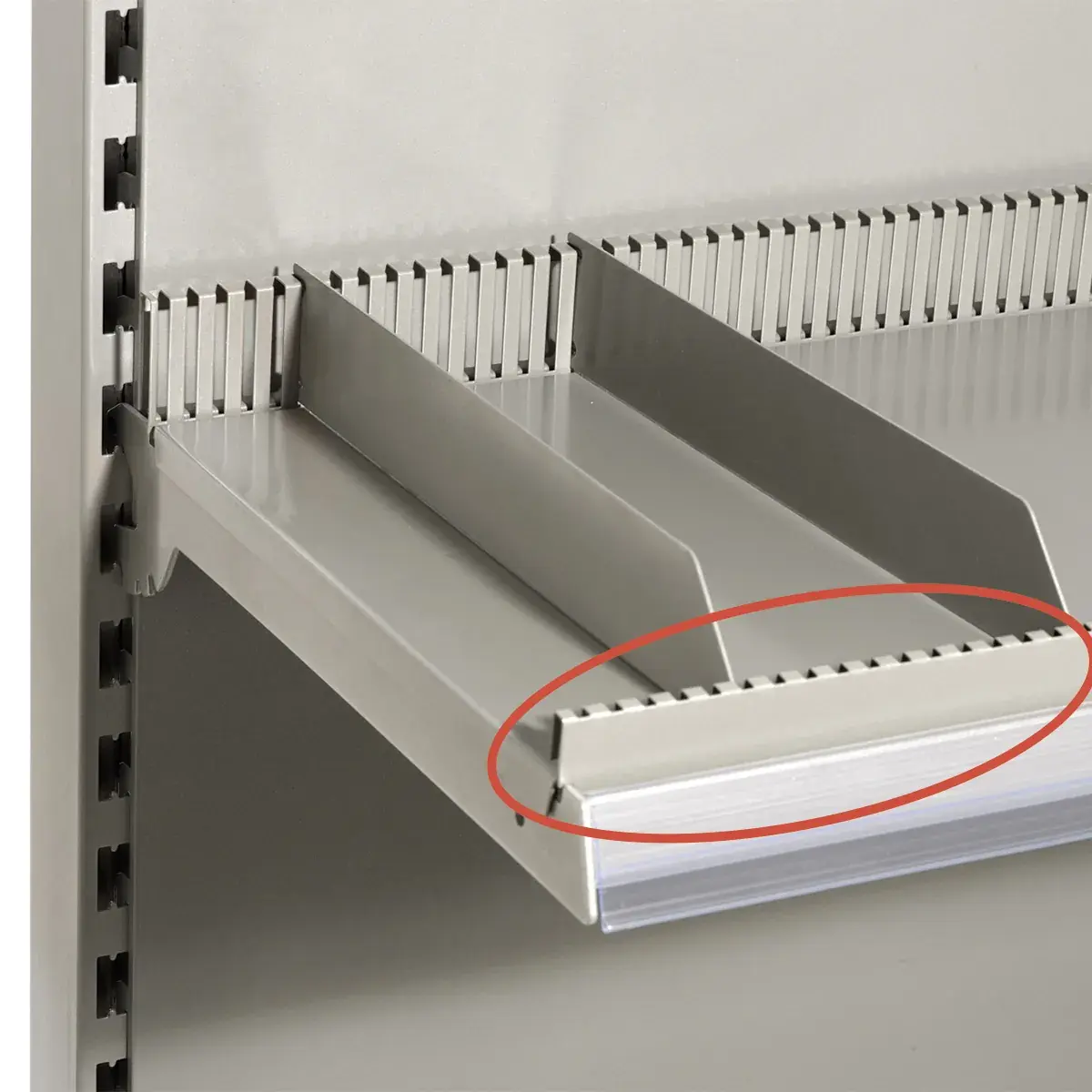 Profil avant pour diviseurs - Ligne Store gris métallisé pas de 25 mm-2