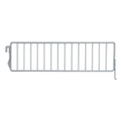 Séparateur grille pour tablette métallique 37 x 9,5 cm - Séparateur rayonnage - Diviseur grille - Gris - Ligne Store gris métallisé pas de 25 mm