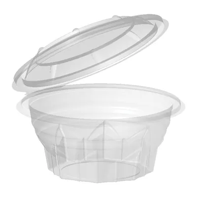 Bol salade avec couvercle 1000 ml plastique transparent ø 18,5 x 9,5 cm - Bol plastique avec couvercle - Lot de 70 - Pots à sauce, Verrines jetables