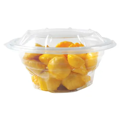 Bol salade avec couvercle 1000 ml plastique transparent ø 18,5 x 9,5 cm - Bol plastique avec couvercle - Lot de 70 - Pots à sauce, Verrines jetables-2