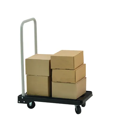 Chariot plateforme 59 x 38 x 79 cm 100kg - Chariot pliable - Chariot de manutention - Noir - Chariots de manutention-3