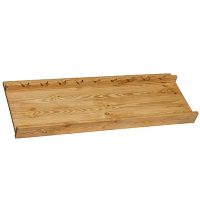 Présentoir 9 bouteilles de vin bois brun 100x37x8 cm - Meubles et présentoirs cavistes