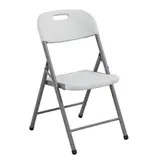 Chaise pliante plastique HDPE blanc 47 x 51 x H 86 cm - Chaise pliable - Chaises de terrasse