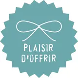 Étiquettes cadeaux adhésives Plaisir d'offrir bleu ø 35 m - Boîte de 500 - Emballage Pâques