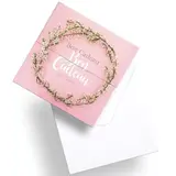 Bon cadeau à remplir Couronne de fleurs 12 x 12 cm avec enveloppes - Carte cadeau - Paquet de 12 - Bons cadeaux