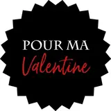 Etiquette Saint Valentin ø 35 mm Noire - Sticker Saint Valentin - Rouleau de 500 - Étiquettes cadeaux adhésives