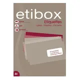 400 Étiquettes adhésives blanches multi-usages 105 x 148 mm Etibox - Étiquettes adhésives neutres