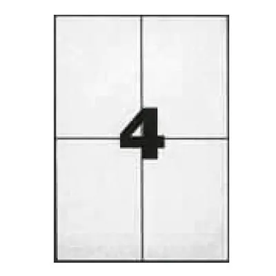 400 Étiquettes adhésives blanches multi-usages 105 x 148 mm Etibox - Étiquettes adhésives neutres-2