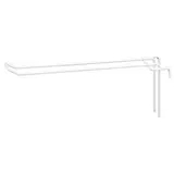 Broche double pour présentoir grille L 30 cm x ø 3 mm Métal blanc - Crochet double - Lot de 10 - Tiges et Bras pour grilles