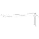 Broche double pour présentoir grille L 30 cm x ø 4 mm Métal blanc - Crochet double - Lot de 10 - Tiges et Bras pour grilles