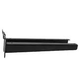 Console pour tablette bois ou verre en métal chromé pour panneau rainuré L 30 cm - Noir - La paire - Échelles Wall