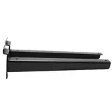 Console pour tablette bois ou verre en métal chromé pour panneau rainuré L 35 cm - Noir - La paire - Échelles Wall