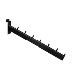 Bras incliné noir sablé 6 picots - L 36 cm - pour panneaux rainurés - Échelles Wall