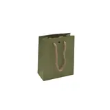 Sacs kraft Vert sauge avec poignées cordelières - 12+6 x15 cm - Sacs cadeaux, Boîtes cadeaux & Coffrets fête des pères