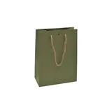 Sacs kraft Vert sauge avec poignées cordelières - 16+8 x22 cm - Sacs cadeaux, Boîtes cadeaux & Coffrets fête des pères