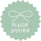 Étiquettes cadeaux adhésives Plaisir d'offrir vert d'eau ø 35 mm - Paquet de 500  - Emballage Pâques