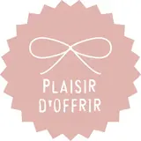 Étiquettes cadeaux adhésives Plaisir d'offrir rose pâle ø 35 mm - Paquet de 500  - Emballage Pâques