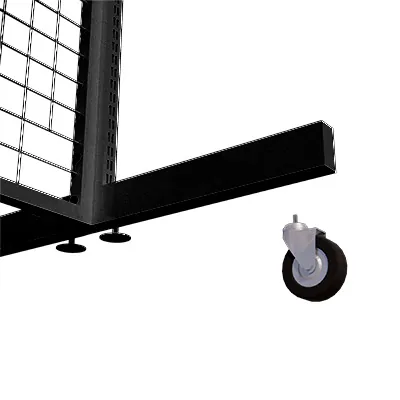 Montant noir sablé avec 2 embases soudées - Ligne Store noir Sablé pas de 25 mm-3