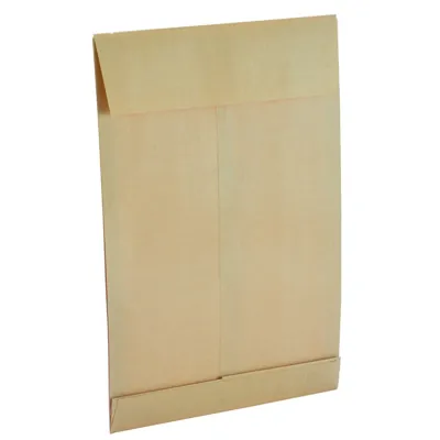 Pochette avec soufflets C4 kraft brun sans fenêtre La Couronne 229 x 324 mm 130g – Paquet de 25 - Enveloppes blanches, Enveloppes kraft-3