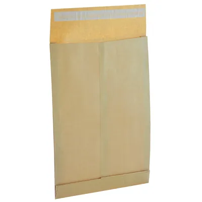 Pochette avec soufflets C4 kraft brun sans fenêtre La Couronne 229 x 324 mm 130g – Paquet de 25 - Pochettes kraft-4