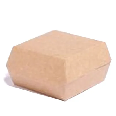Boîte burger 14,5 x 14,5 x 8 cm carton - Boîte à hamburger - Brun - Lot de 50 - Boites snacking