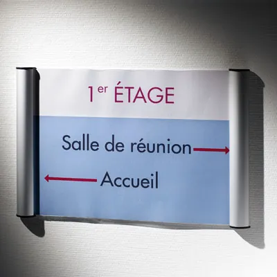 Cadre de porte aluminium A6 - gris - Porte-visuels muraux - à suspendre-4