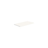 Tablette droite bois mélaminé 62,7 x 33 cm ép. 19 mm, chants droits minces, pour Gamme Square - Blanc craie - Ligne Single