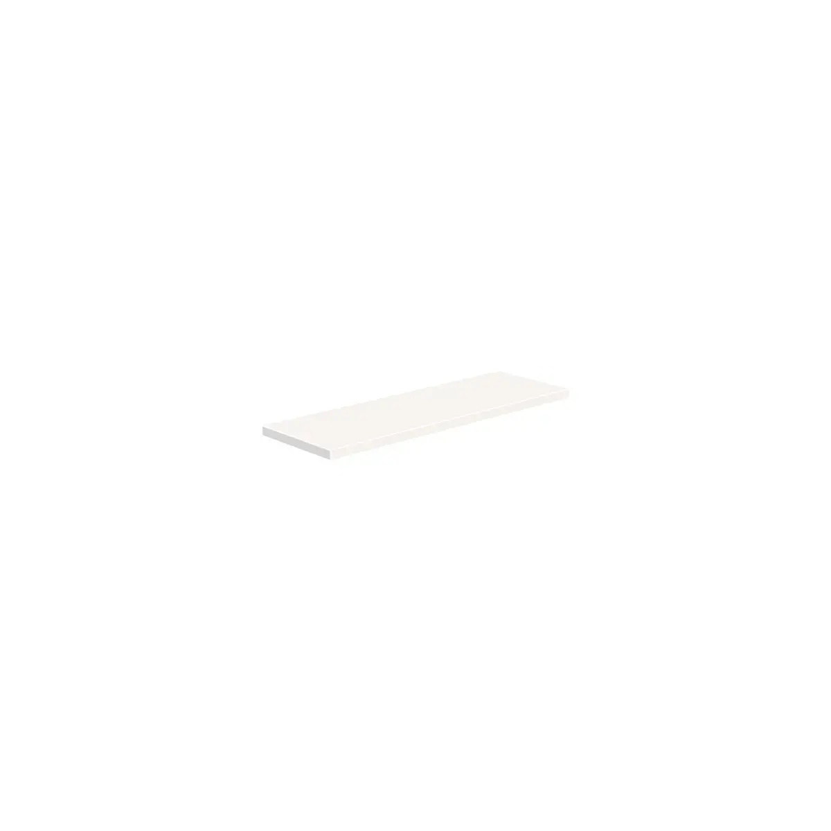 Tablette droite bois mélaminé 62,7 x 21 cm ép. 19 mm, chants droits minces, pour Gamme Square - Blanc craie - Tablettes Bois mélaminé