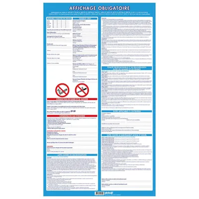 Panneau Code du travail - Registres de sécurité entreprises et ERP