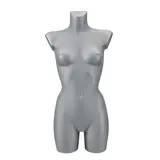 Buste femme plastique H 82 cm - Torse femme plastique - Gris - Bustes ECO