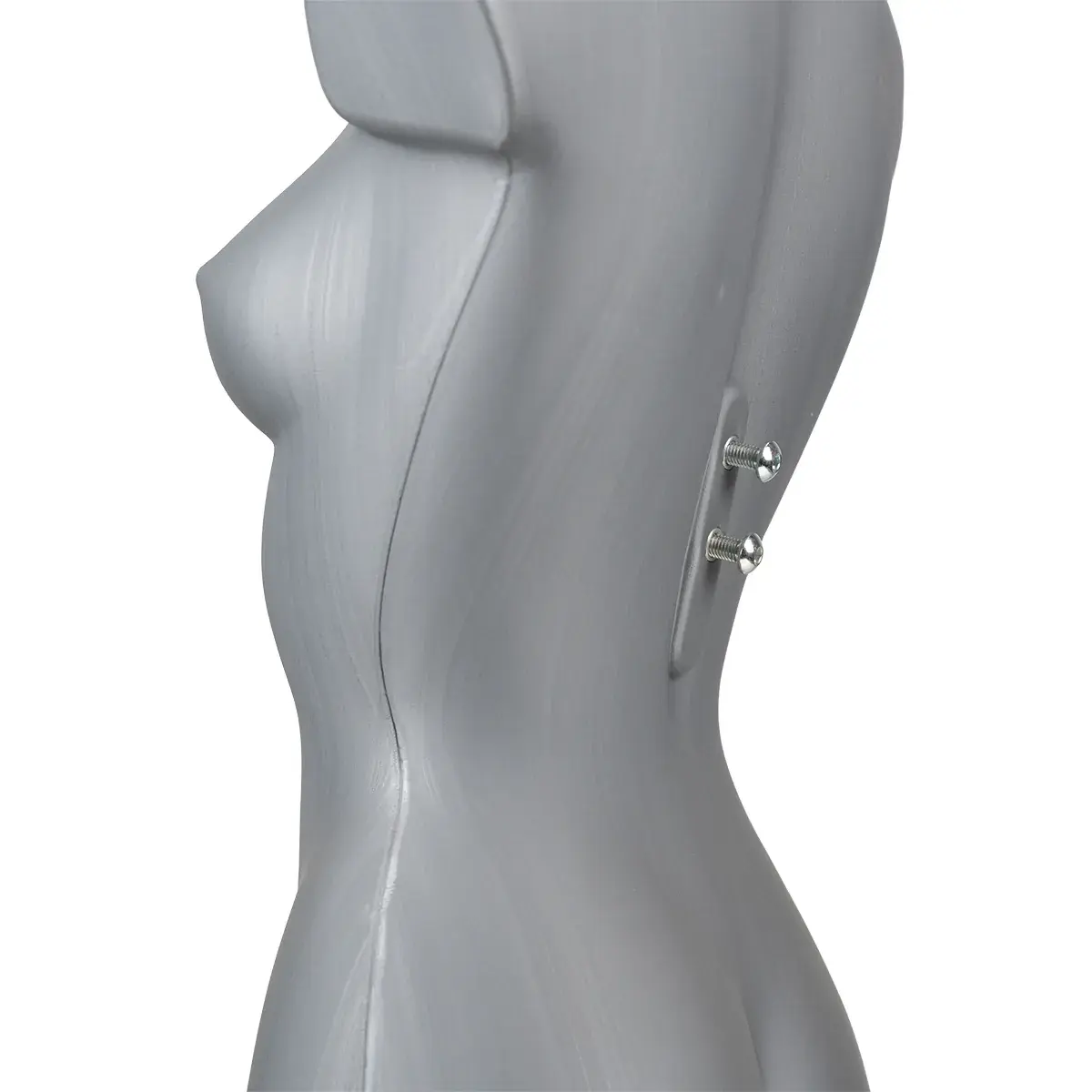 Buste femme plastique H 82 cm - Torse femme plastique - Gris - Bustes ECO-5