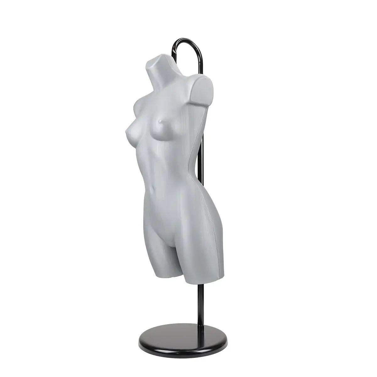 Buste femme plastique H 82 cm - Torse femme plastique - Gris - Bustes ECO-10