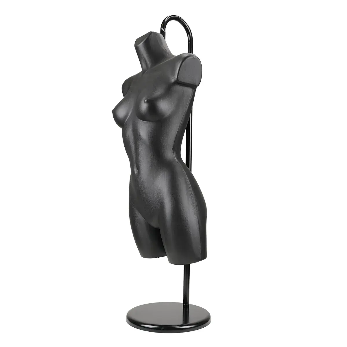 Buste femme plastique H 82 cm - Torse femme plastique - Noir - Bustes ECO-11