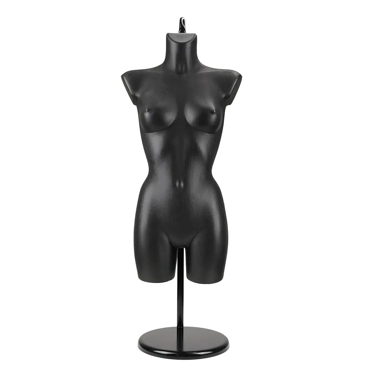 Buste femme plastique H 82 cm - Torse femme plastique - Noir - Bustes ECO-12