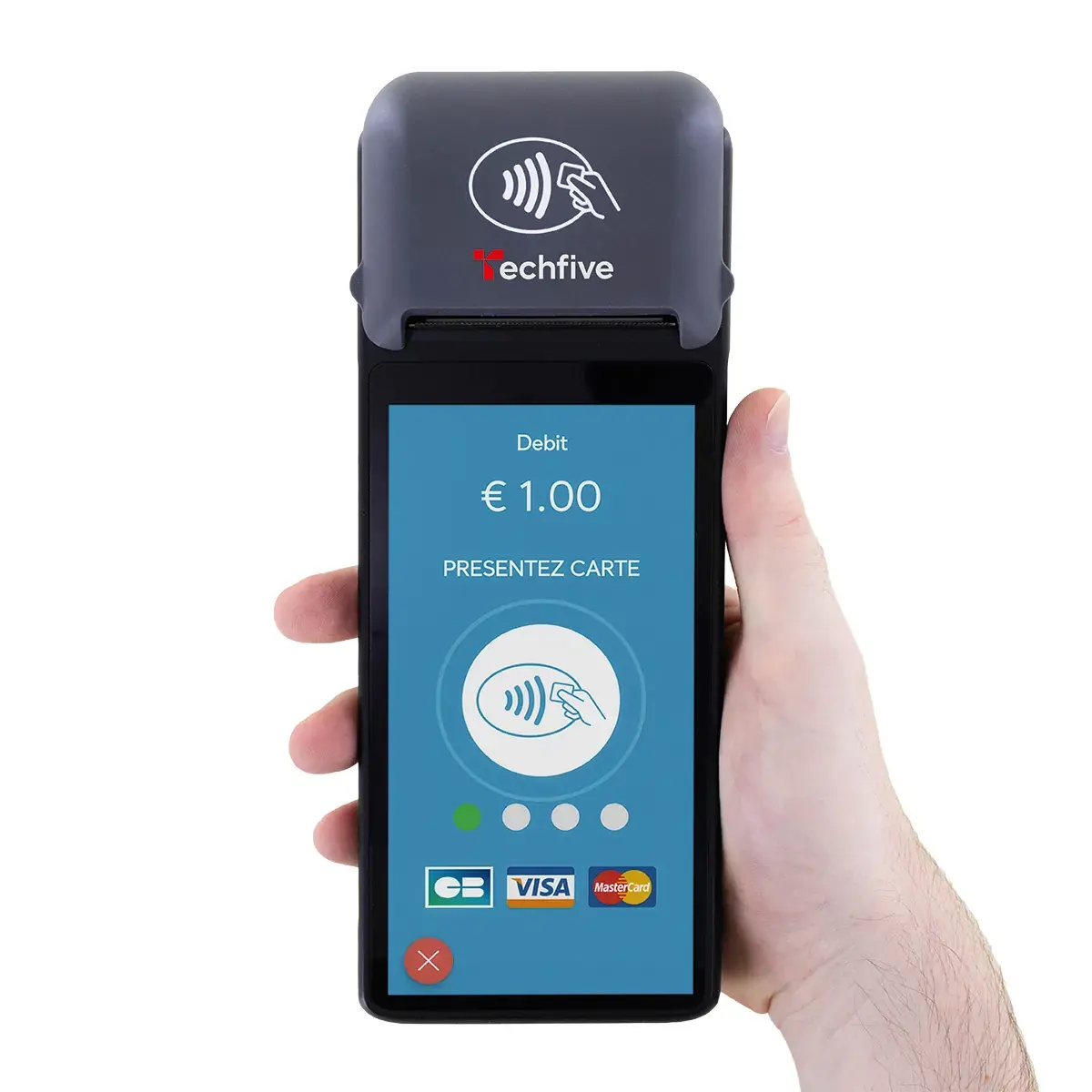 Caisse enregistreuse tactile portable Techfive ECR-76 avec imprimante – tout-en-un mobile - Encaissement mobile-3
