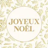 Étiquettes cadeaux adhésives Joyeux Noël feuillage or/blanc ø35 mm – Paquet de 500 - Étiquettes Noël