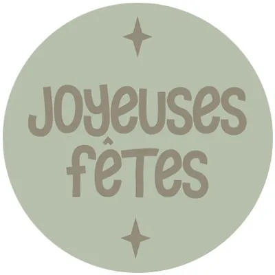 Assortiment étiquettes adhésives Joyeuses Fêtes ø 35 mm - Paquet de 500 - Étiquettes cadeaux adhésives-3